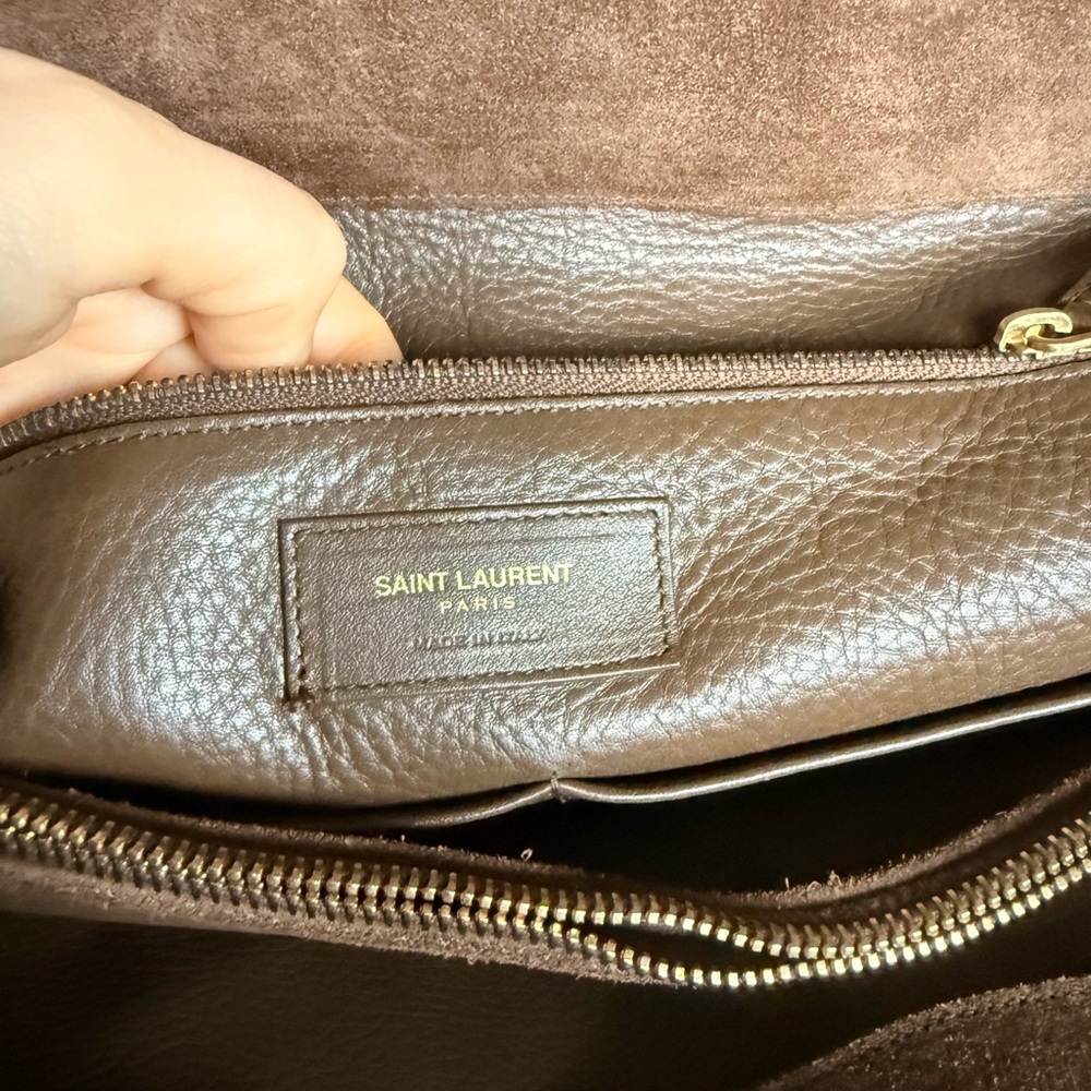 Saint Laurent Large Brown Suede Sac De Jour - Picture 12 of 16